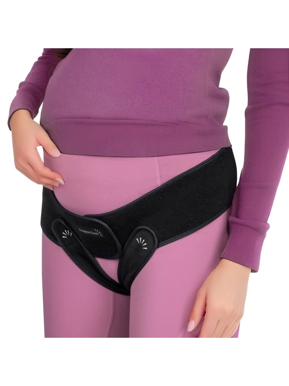 V2 Smart Support Redefined Maternity Belt - Belly Bands for Pregnant Women, Pregnancy Support Belt for Pelvic Pain Relief, Adjustable Vulva Support (Black, XSmall-Medium)