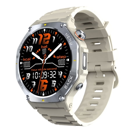 V20 Smart Watch: Dual-Mode Bluetooth Calling, All-Round Health Tracking, 3ATM Waterproof Silver/Champagne Gold