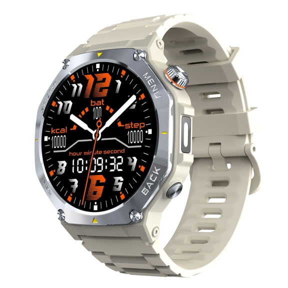 V20 Smart Watch: Dual-Mode Bluetooth Calling, All-Round Health Tracking, 3ATM Waterproof Silver/Champagne Gold