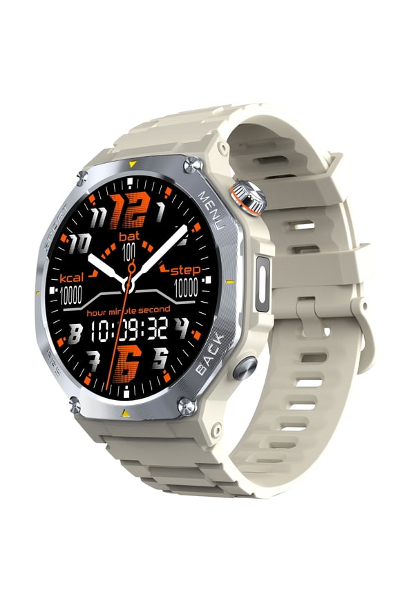 V20 Smart Watch: Dual-Mode Bluetooth Calling, All-Round Health Tracking, 3ATM Waterproof Silver/Champagne Gold