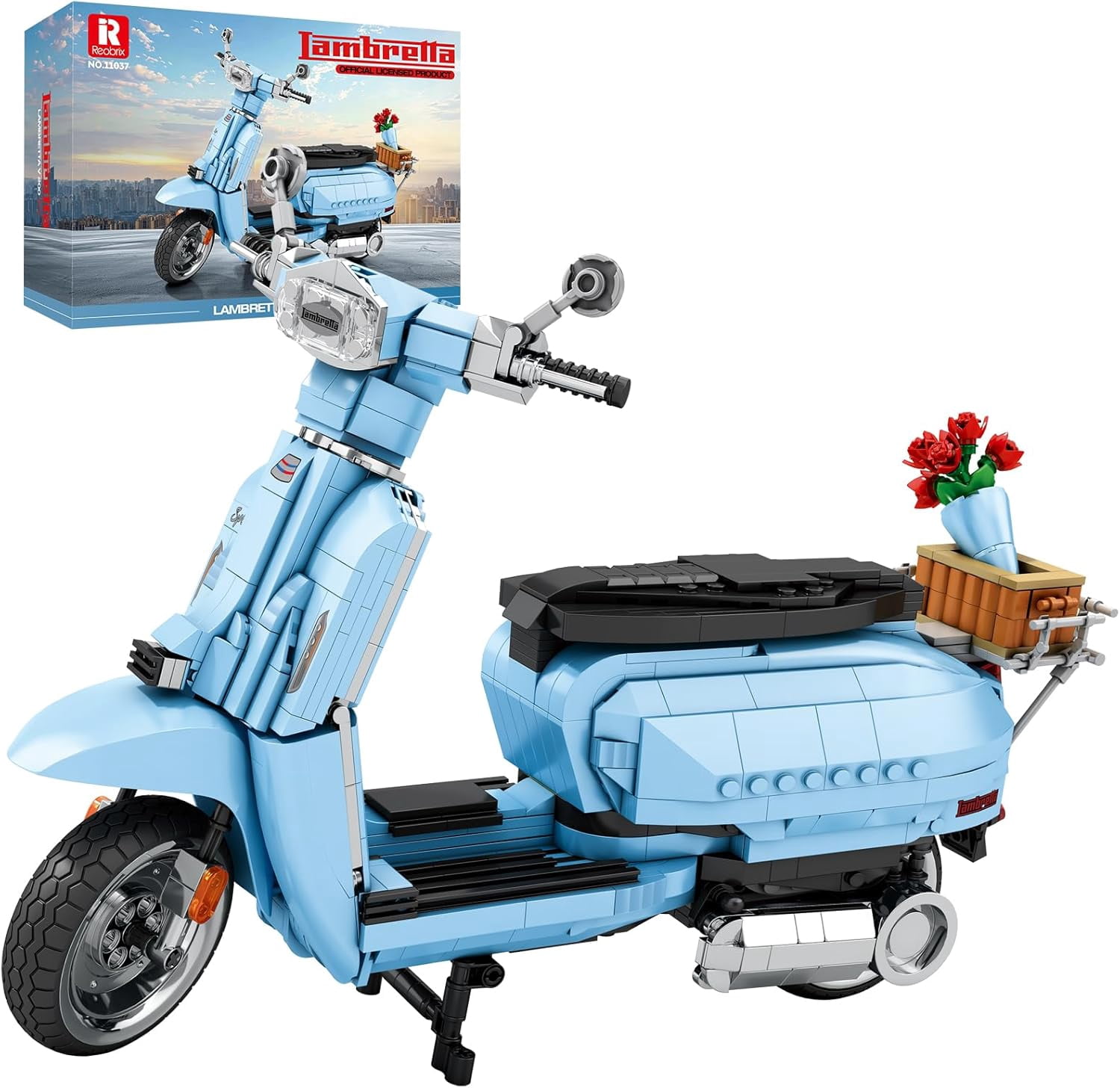 V200 Motorcycle Building Toy for Adults, Motorbike Building Set for Adults, Collectible Cool Sidecar Motorcycle Model Kit with Stand, Room Decor (1,169 PCS)