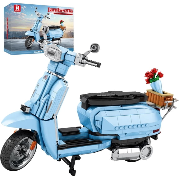 V200 Motorcycle Building Toy for Adults, Motorbike Building Set for Adults, Collectible Cool Sidecar Motorcycle Model Kit with Stand, Room Decor Birthday Gifts for Adult (1,169 PCS)