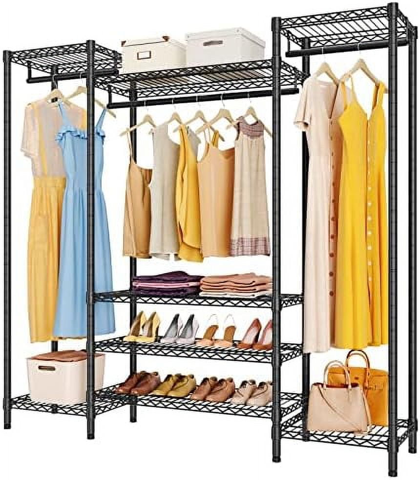 V20i Garment Rack Heavy Duty Metal Clothing Rack with Adjustable ...