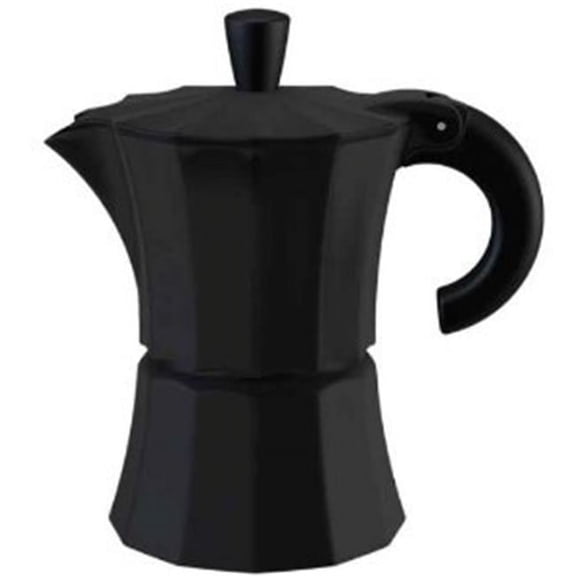 V210-3 Morosina Express Stovetop Espresso Maker, Black - Cup of 3