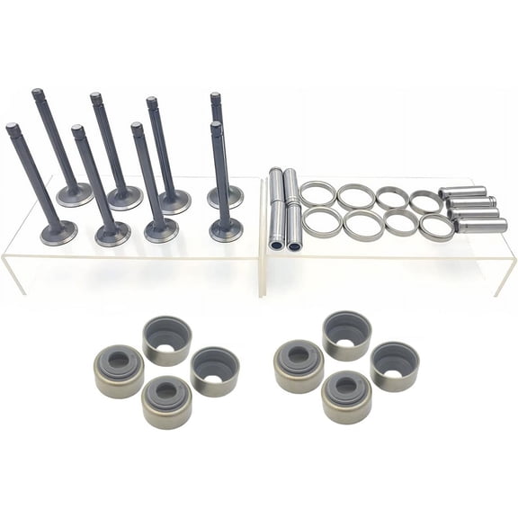 V2203 Valve Set + Valve Stem Oil Seal Set for Kubota Engines V2203 V2203T V2203E V2203B For Bobcat 763 773 753 7753 S175 337 331 334 Valve Guides & Intake Valves & Exhaust Valves & Valves Seat