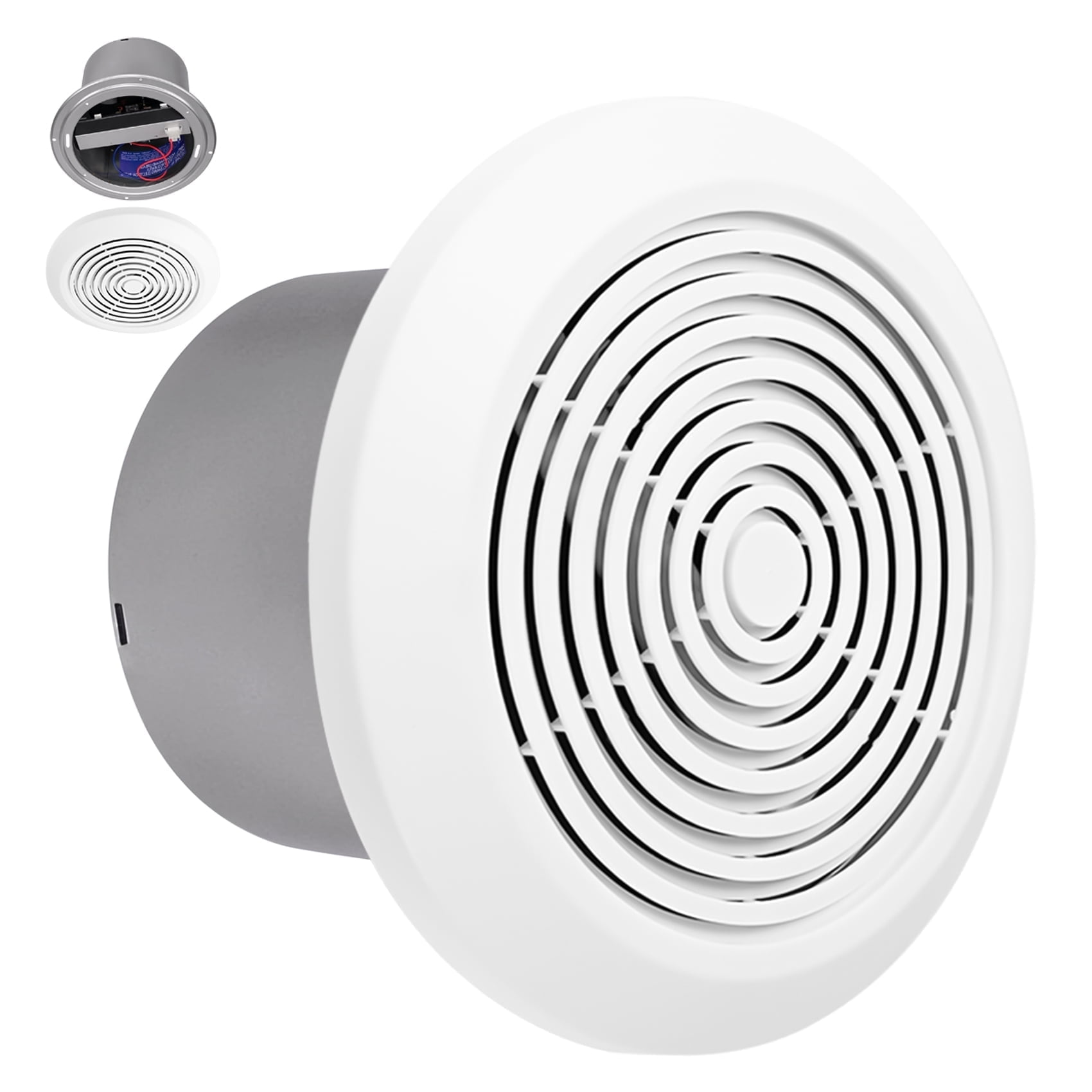 V2262-50 Bathroom Exhaust Fan, 7"  50 CFM Bathroom Ceiling Fan, for 8 inch Diameter Rough-in Opening,Compatible Ducting Accessories - P7.19 Series Hard Duct or VC0292 Flex Duct