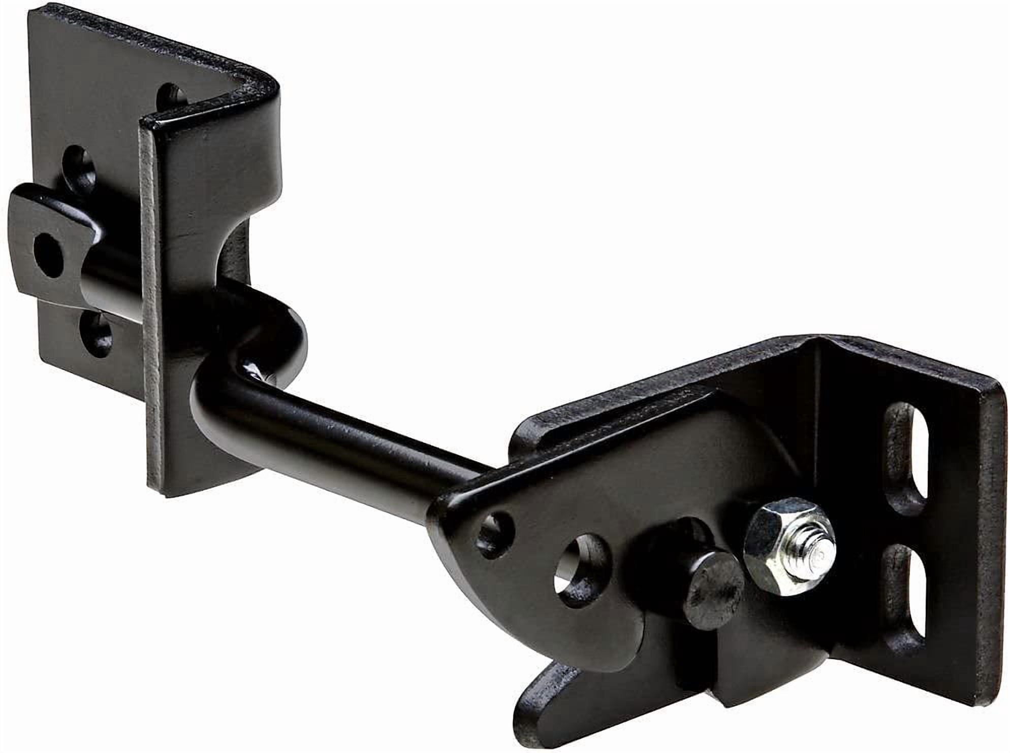 V23A Adjust-O-Matic 8 in Heavy Duty Gate Latch for Wooden Fence - Self-Adjusting Outdoor Gate Hardware with Zinc-Plated Triple-Protected Black Finish