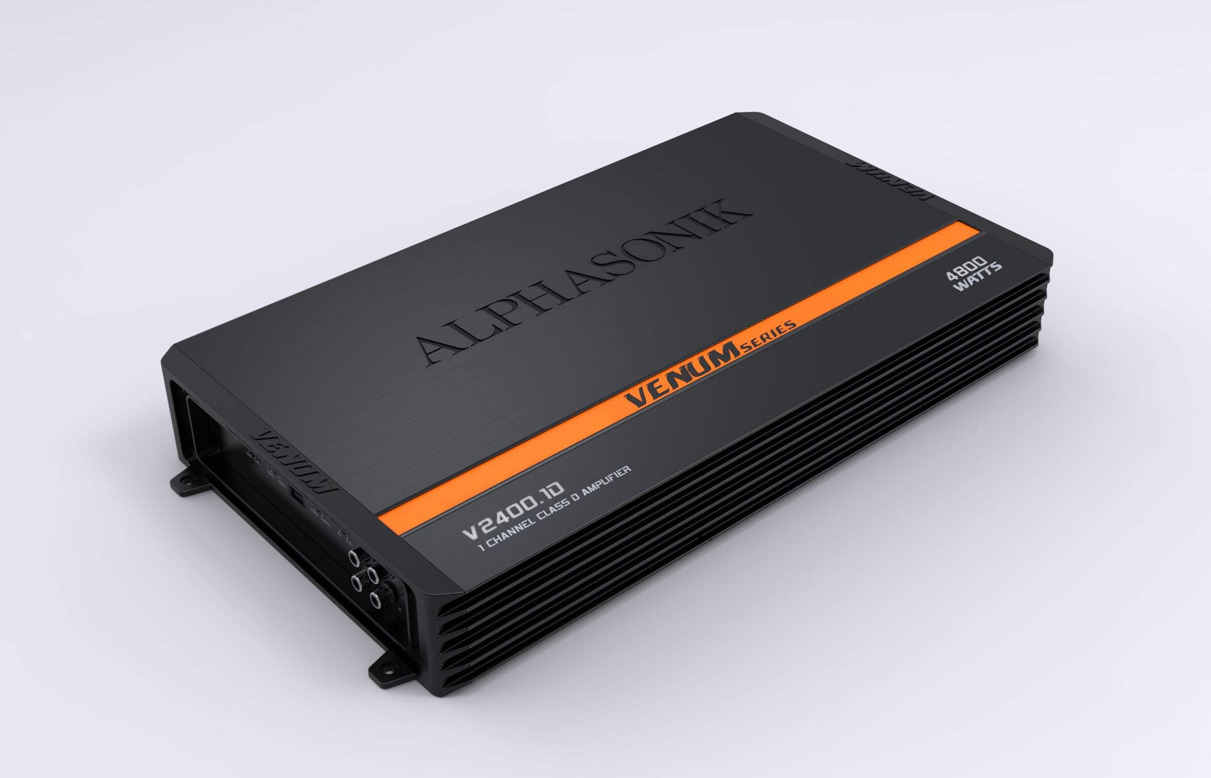 Alphasonik V2400.1D 1-CH Monoblock 4800W Class-D Amplifier w/ Remote Bass Knob