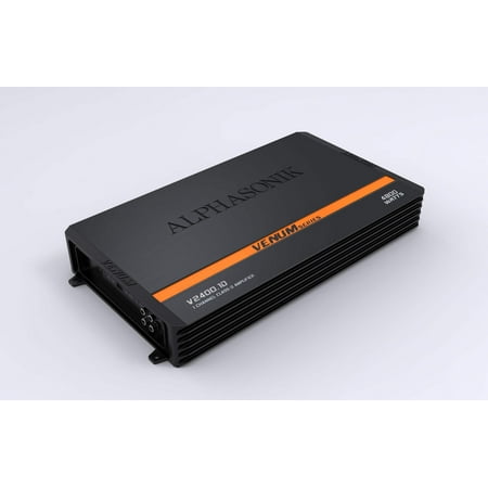 Alphasonik V2400.1D 1-CH Monoblock 4800W Class-D Amplifier w/ Remote Bass Knob