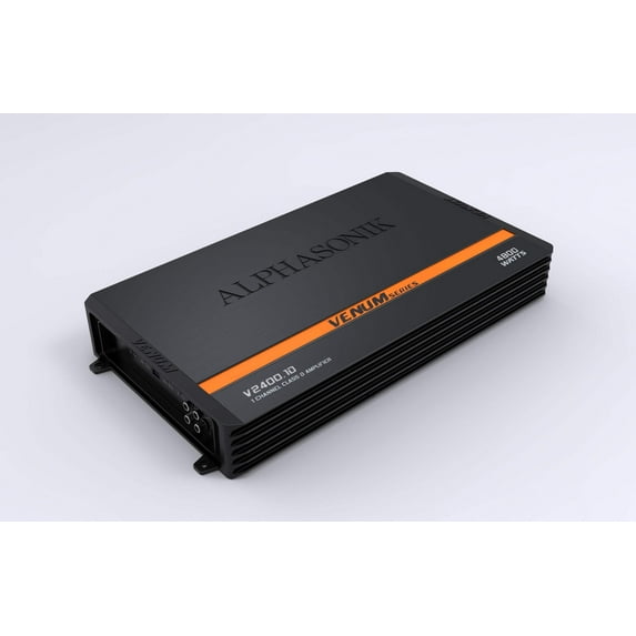 Alphasonik V2400.1D 1-CH Monoblock 4800W Class-D Amplifier w/ Remote Bass Knob