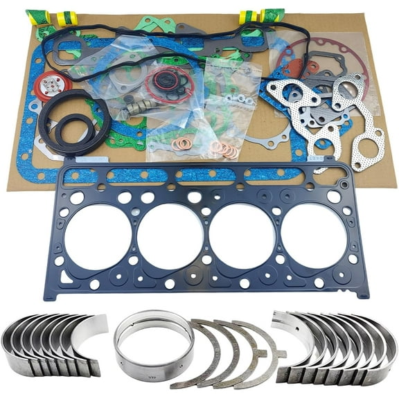 V2403 Bearing Kit + Full Gasket Kit for Kubota V2403 V2403T V2403M Engine KX161-3 Excavator For Bobcat T190 Loader S150 Skid Steer Loader STD V2403 Bearing kit set