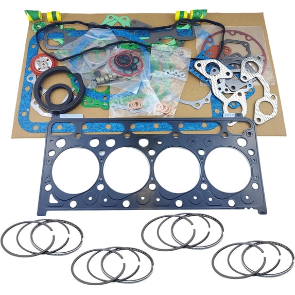 V2403 Full Gasket Kit + Piston Rings for Kubota V2403 V2403T V2403M Engine KX161-3 Excavator For Bobcat T190 Loader S150 Skid Steer Loader STD V2403 piston ring set