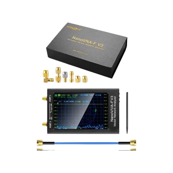 V3 1MHz  6GHz Portable Vector Network Analyzer VNA S11 50dB S21 65dB 801 Scan Points MF/HF/VHF/UHF/SHF Bands