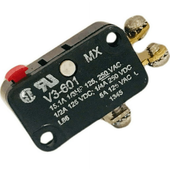 V3-601 Switch Snap Action N.O./N.C. SPDT Plunger Screw 15.1A 250VAC 250VDC 248.57VA 3.89N Screw Mount