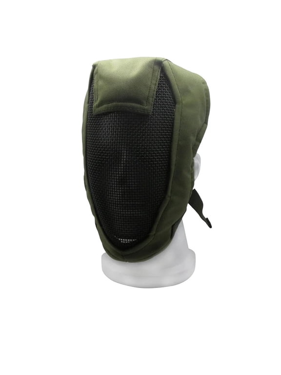 V3 Full Face Protective Mask Steel Mesh Breathable Head Guard Solid Unisex Mask for Paintball Hunting Tactical Wargame Activities,GREEN