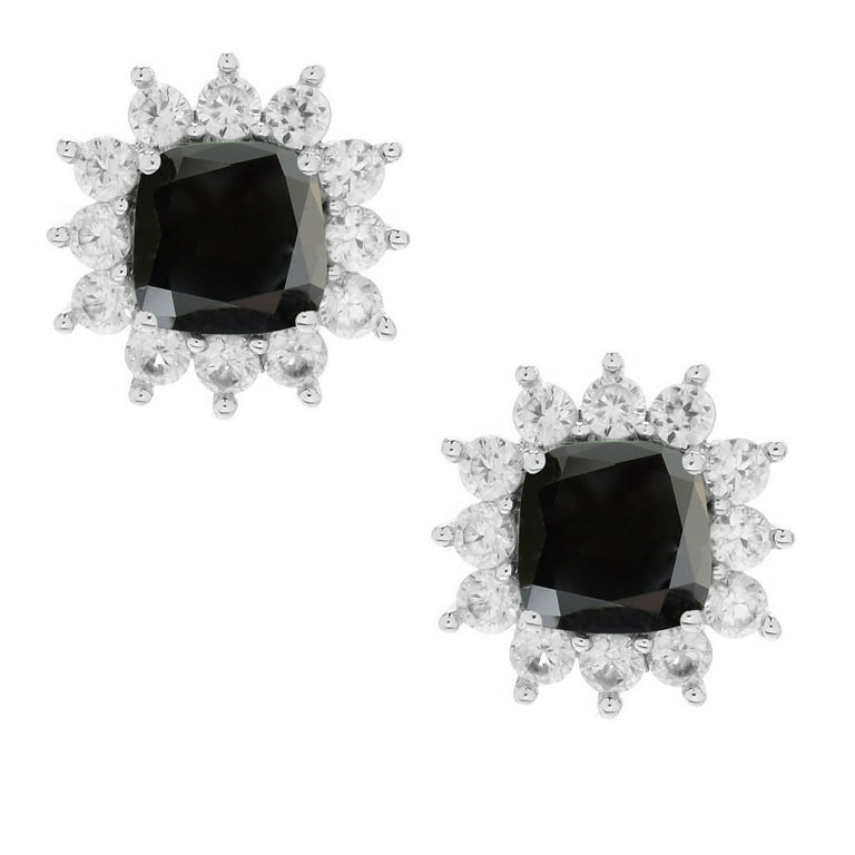 Sterling Silver 7mm Cushion Cut London Blue Topaz Post Earrings Sterling Silver 7mm Cushion Cut London Blue Topaz Post Earrings