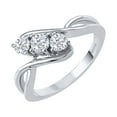 thumbnail image 1 of V3 Jewelry® 925 Sterling Silver with Moissanite Three Stone Ring, 1 of 3