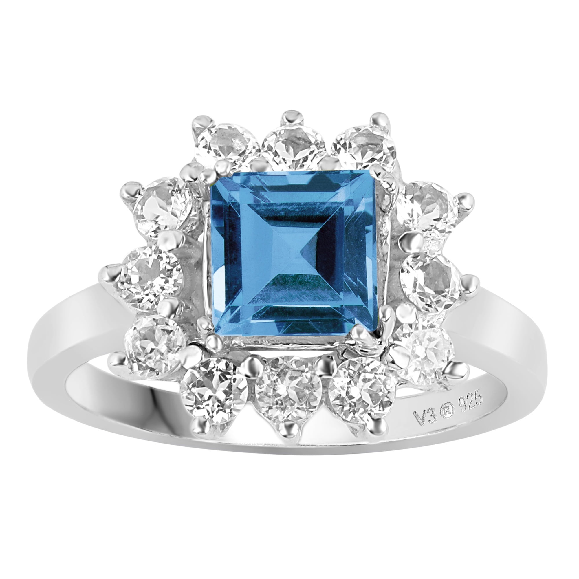 Women's sterling silver and white topaz ring deals
