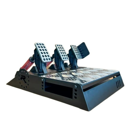 V3 Pro Metal Steel Base Adjustable Racing Gaming 3-Pedals for PC