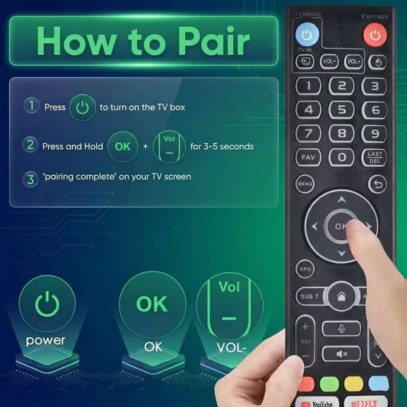 V3 Pro Voice Remote Control for vSeeBox V1 V2 V3 V5 Pro V3 Plus Max Elite Bluetooth Voice Remote