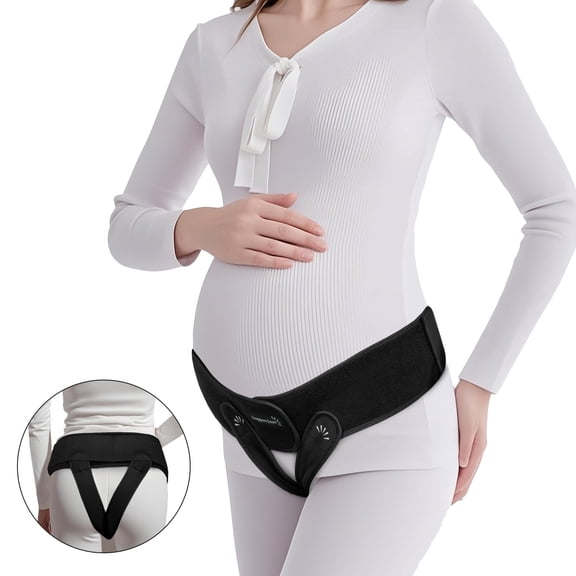 V3 Smart Maternity Belt 4 in 1 Adjustable Pregnancy Pelvic Support Belt Hip and Vulva Support Belt Comfortable Belly Band for Prenatal and Postpartum Relief Soft Breathable Fabric