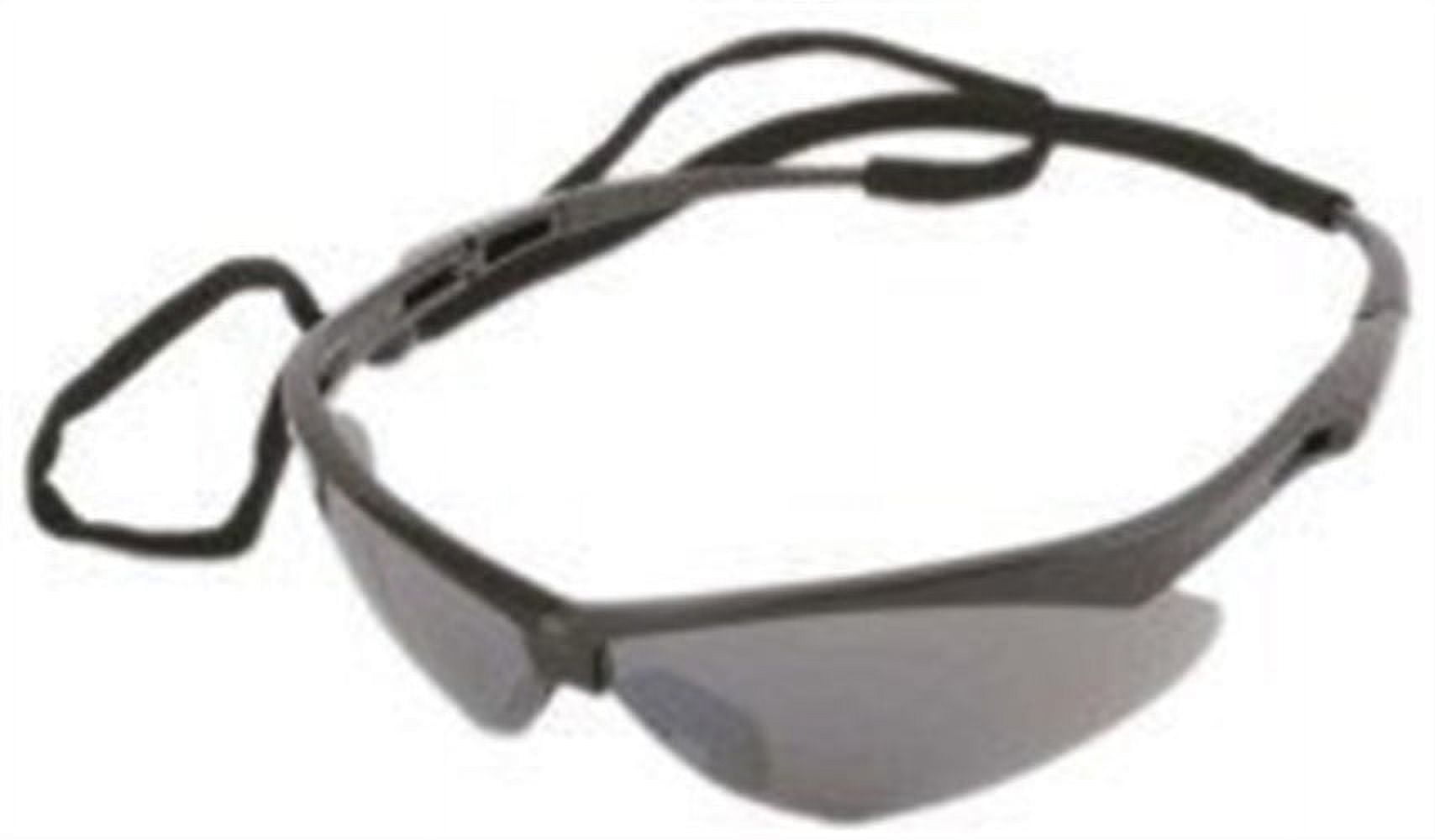 V30 Nemesis Safety Glasses Black Frame, Smoke Lens