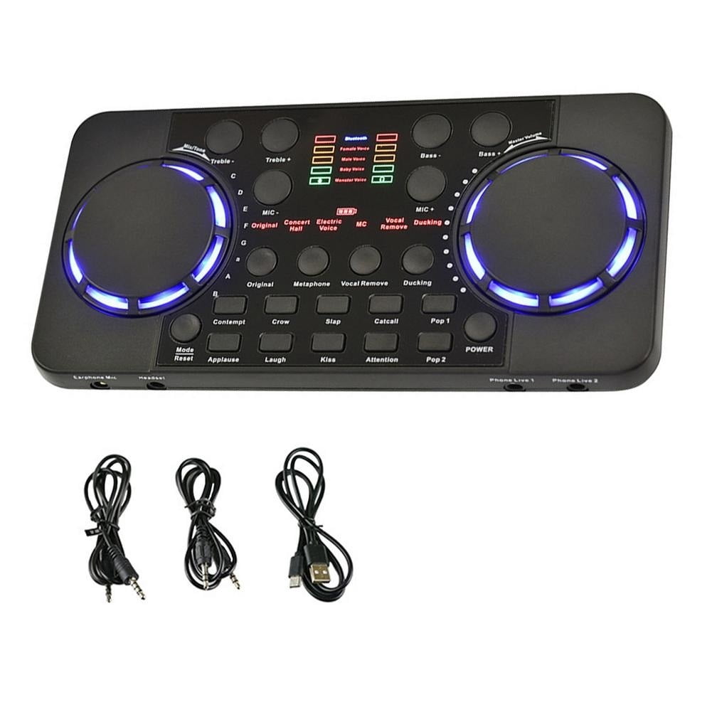 V300 Live Streaming Sound Card 10 Sound Effects 4.0 Interface Mixer for DJ Music