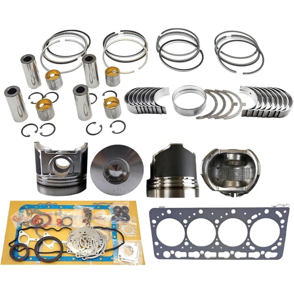 V3300 Engine Overhaul Rebuild Kit (No cylinder liner and valve) 16 valves Piston height 87.5mm Combustion Chamber 50mm For Kubota V3300 V3300-DI Engine M6800 M8200 M9000 Tractor 1G557-21110