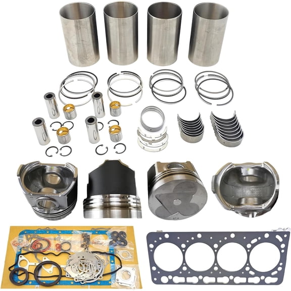 V3300 Engine Overhaul Rebuild Kit (No valve set) 12 valves Piston height 87.4mm For Kubota V3300 V3300-DI Engine M6800 M8200 M9000 Tractor For Bobcat S220 S250 S300 T250 T320 1C011-21052