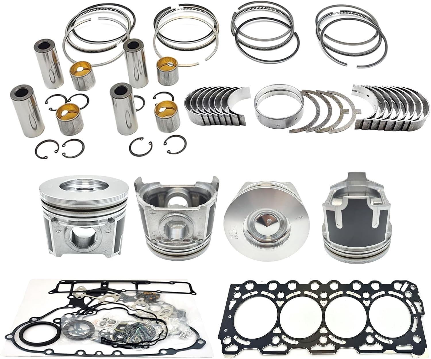 V3307 Engine Overhaul Rebuild Kit (No cylinder liner and valve) 16 ...