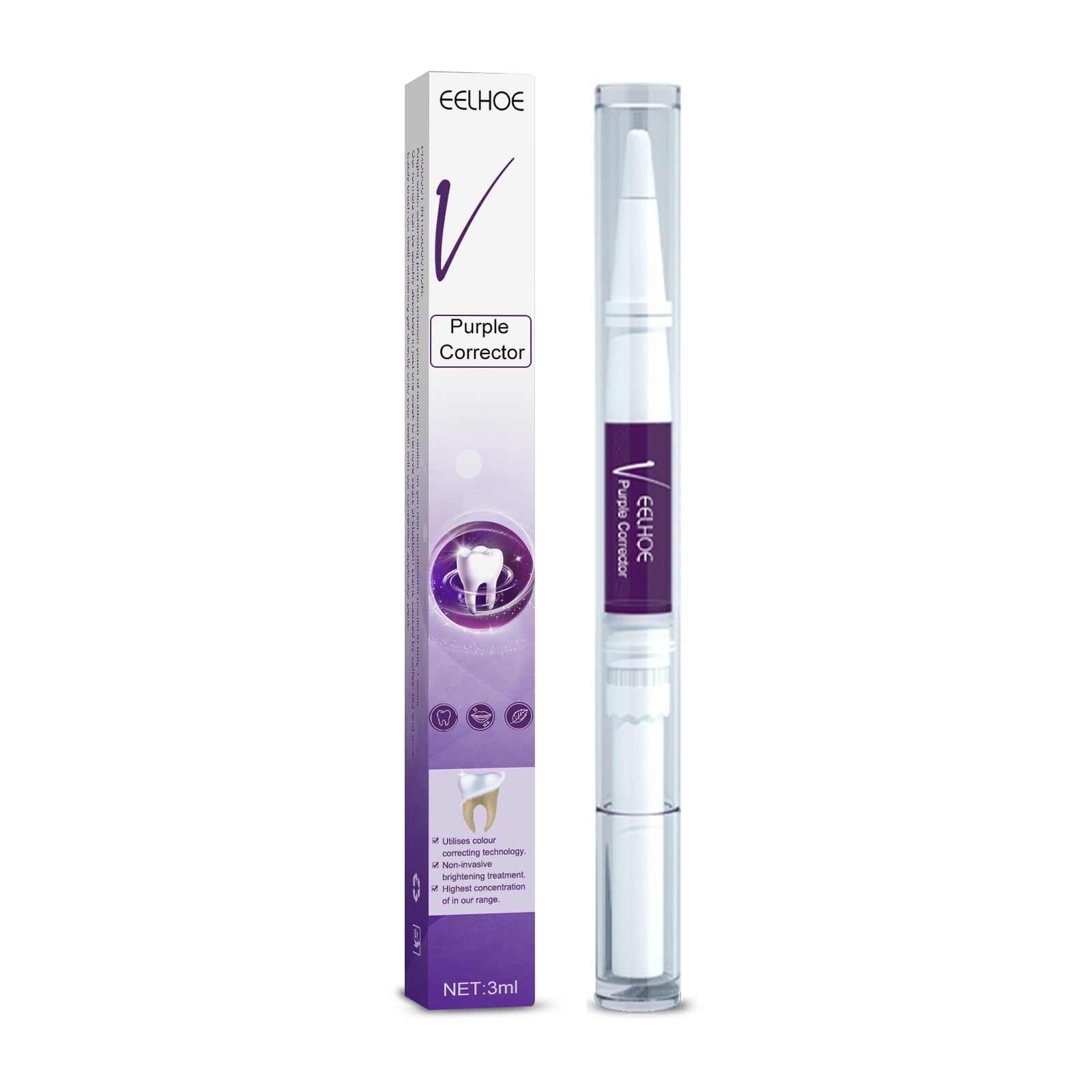 V34 Purple Toned Dental Pencil, Oral Care White AntiPigmentation Teeth
