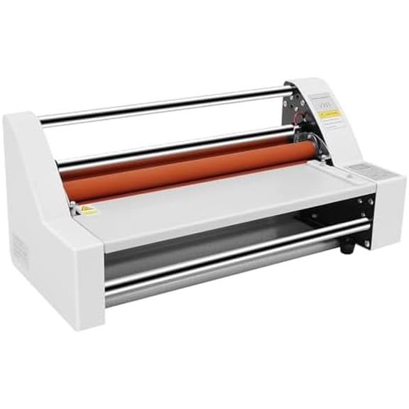 V350 Hot Cold Roll Laminator, 350mm Electronic Hot Cold Single Dual Side Digital Display Laminating Machine with Electronic Temperature Control Digital Display for Paper Card Wood Veneer PVC Foil