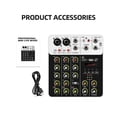thumbnail image 1 of V4 DJ Mixer Console 4 Channel Mixer Protable 48V Phantom Power USB With Sound Card For PC Recording Singing ,Easy to Operate, 1 of 7