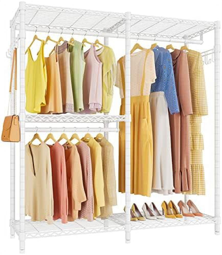 V4 Garment Rack Bedroom Armoires Compact Freestanding Closet Storage