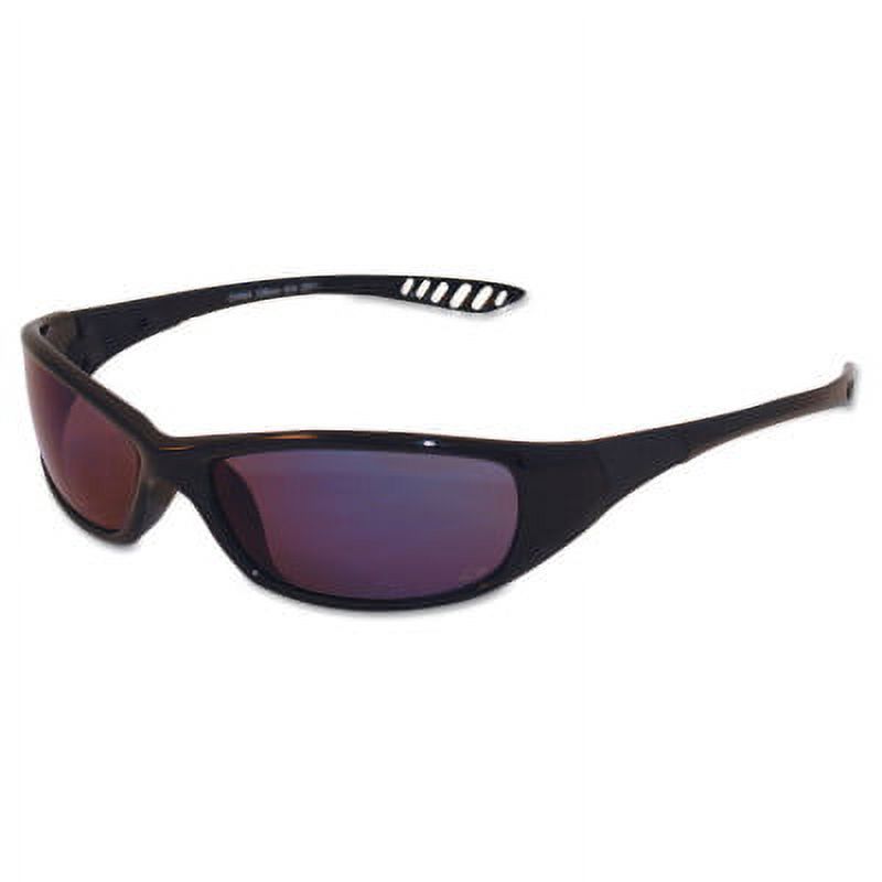 V40 Hellraiser* Safety Eyewear, Blue Mirror Lens, Anti-Scratch, Black Frame - image 1 of 5