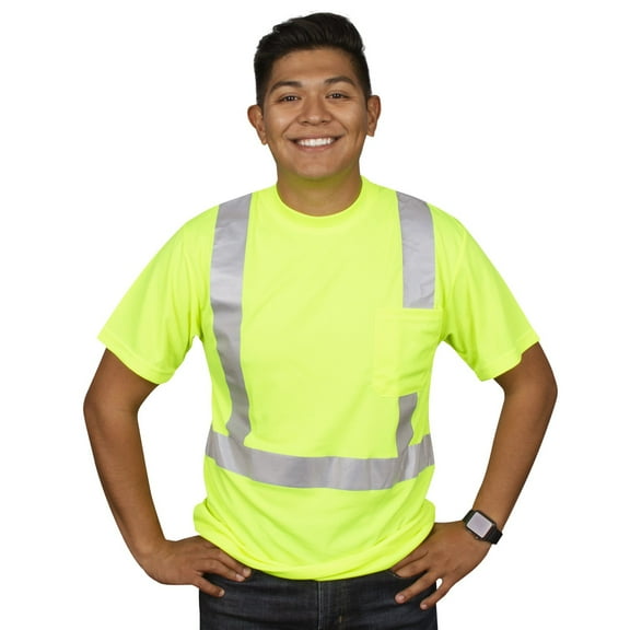 V411XXL COR-BRITE TM CLASS 2 SHORT SLEEVE T-SHIRT LIME 2X-LARGE
