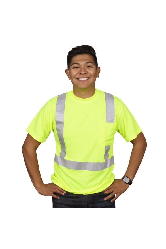 V411XXL COR-BRITE TM CLASS 2 SHORT SLEEVE T-SHIRT LIME 2X-LARGE