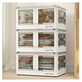 V5 8.2 Gal Closet Organizers and Storage, 3 Pack Plastic Storage Bins