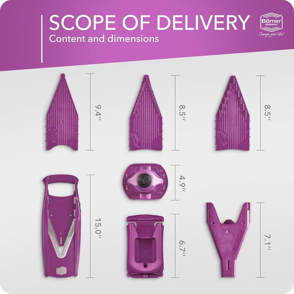 V5 Mandoline Food Slicer Professional Set with 4 Inserts,