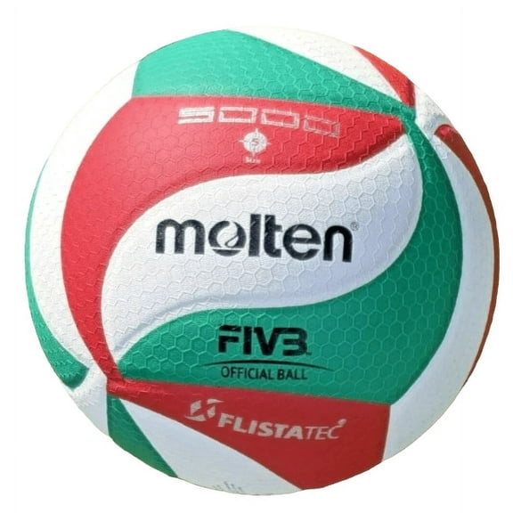 V5 Volleyball M5000 Soft Touch, Indoor/Outdoor PU Leather Ball, Size 5