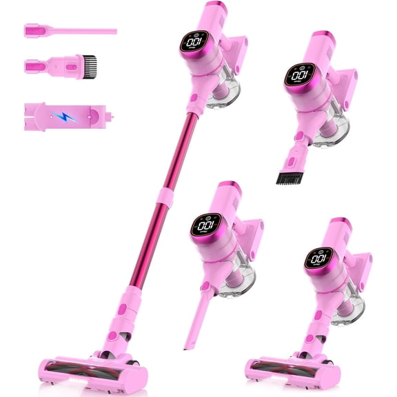 V500 Cordless Vacuum Cleaner for , 40000Pa/450W Stick Vacuum with LED Screen, Wall Dock, Anti-Tangle, Lightweight Handheld Vacuum for , Hard Floor, Carpet