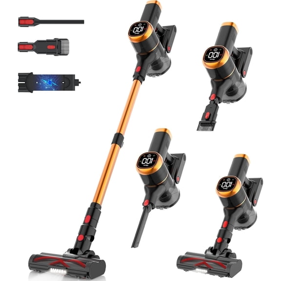 V500 Cordless Vacuum Cleaner for , 40000Pa/450W Stick Vacuum with LED Screen, Wall Dock, Anti-Tangle, Lightweight Handheld Vacuum for , Hard Floor, Carpet