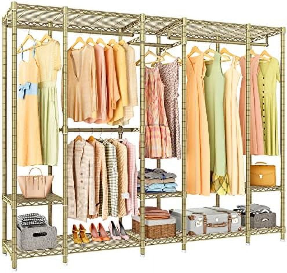 V50i Extra Large Portable Closet Rack Bedroom Armoire Freestanding