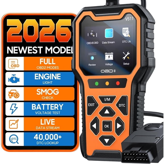 V511 OBD2 Scanner Diagnostic Tool, Check Engine Light Code Reader, I/M Readiness, DTC, Tester, Reset, Live Data, Diagnostic Scan Tools for OBDII Since 1996