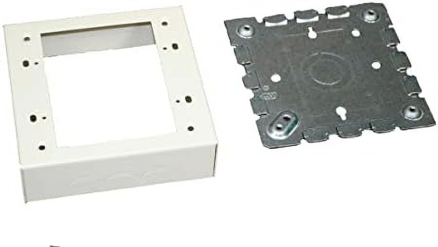 V57472 Shallow Switch And Receptacle Box (2Gang), White