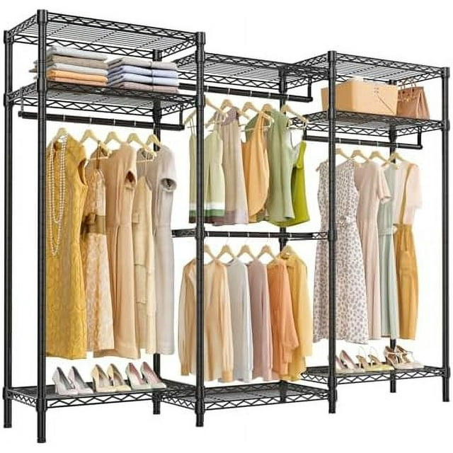 V5L i1 Garment Rack Heavy Duty with Dimmable LED 3000K Warm White Metal