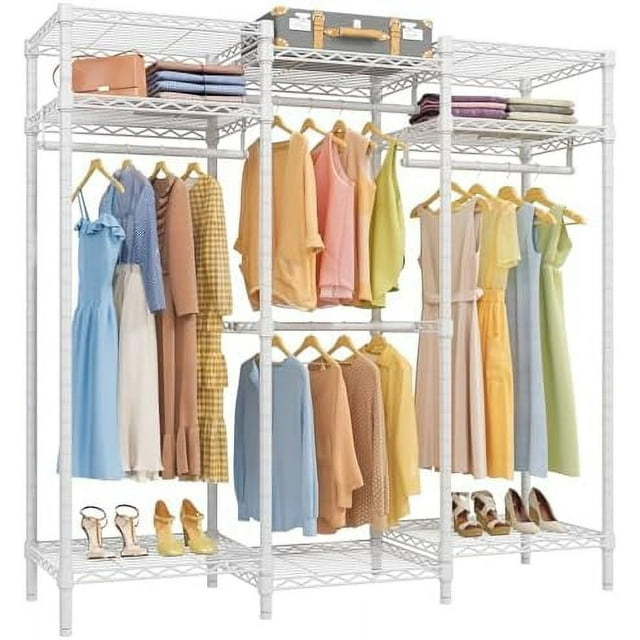 V5L i1 Garment Rack Heavy Duty with Dimmable LED 3000K Warm White Metal