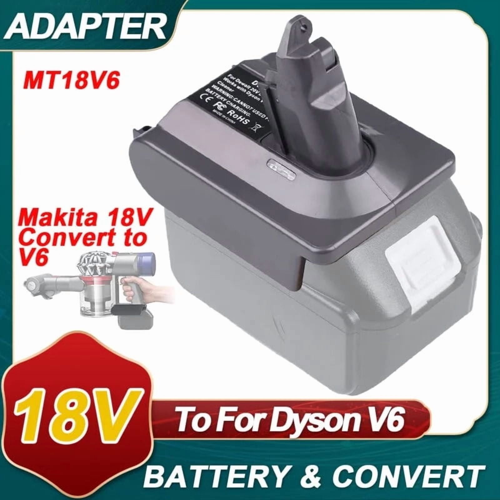 V6 Adapter for Ma*kita 18V Battery Convert to for Dy*son V6 Series Animal Fluffy Motorhead Handheld Vacuum Battery Converter