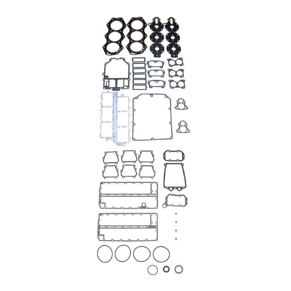 V6 Crossflow Powerhead Gasket Kit Compatible with 1976-1992 Johnson Evinrude 150 155 175 200 HP 3.500 Bore 6-Cylinder 387729 391988