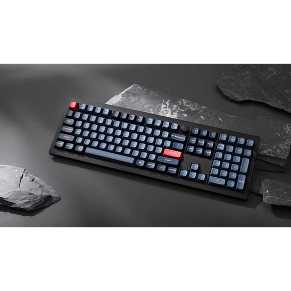 V6 Max Fullsize Custom Wirless Mechanical Keyboard, 2.4 GHz/Bluetooth/Wired 3-Mode RGB Backlight QMK/VIA Programmable Macro, Hot-Swap Gateron Jupiter Red Switch PBT Keycaps for Mac Windows